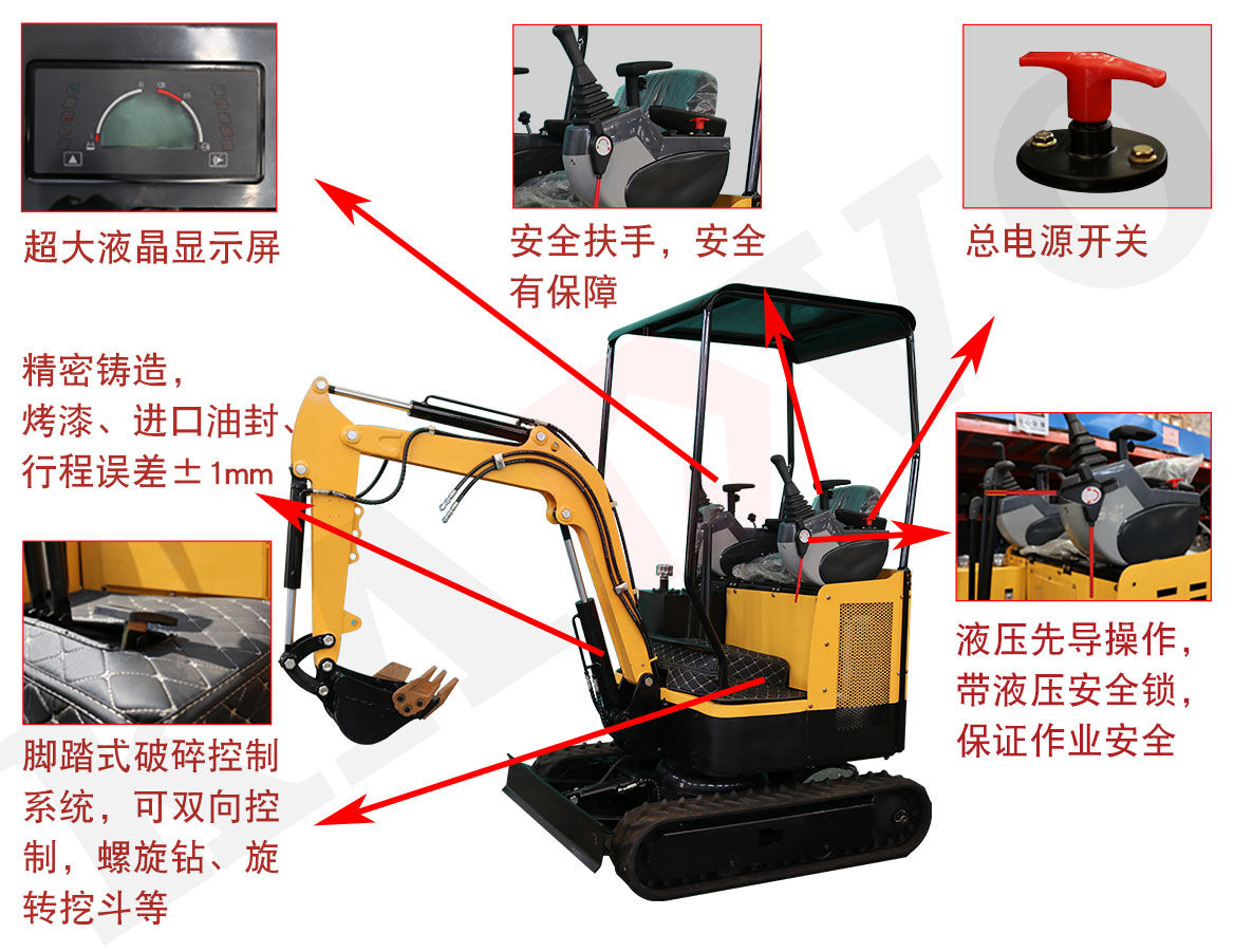 KV17B小型挖掘機標(biāo)準(zhǔn)配置